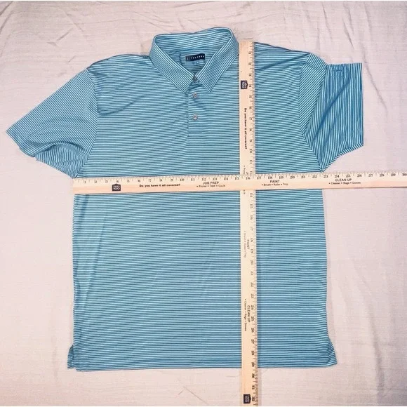 PGA Tour Airflux Golf Polo Shirt Mens‎ XLarge XL Blue Short Sleeve Performance - Picture 10 of 10
